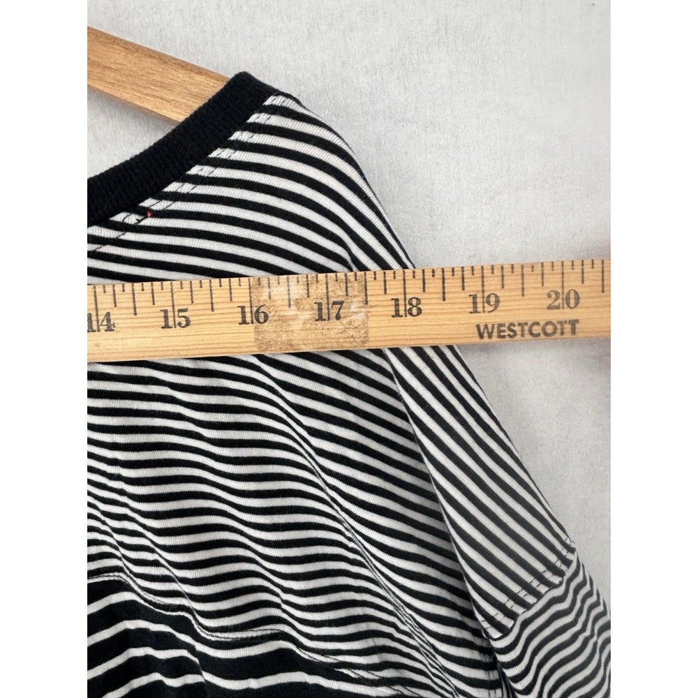Calvin Klein Performance 1X Black & Wht Striped 3/4 Sleeves Activewear - Picture 8 of 9